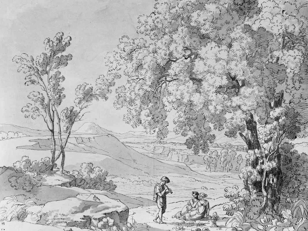 Luigi Basiletti-73-Paesaggio con fanciullo che suona il flauto